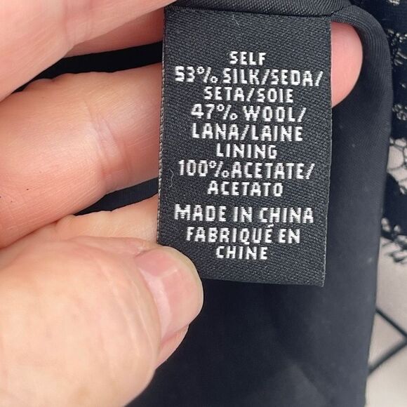 Tibi New York Black White Strapless Silk Blend Lace Cocktail Mini Dress Size 2 - Picture 5 of 10